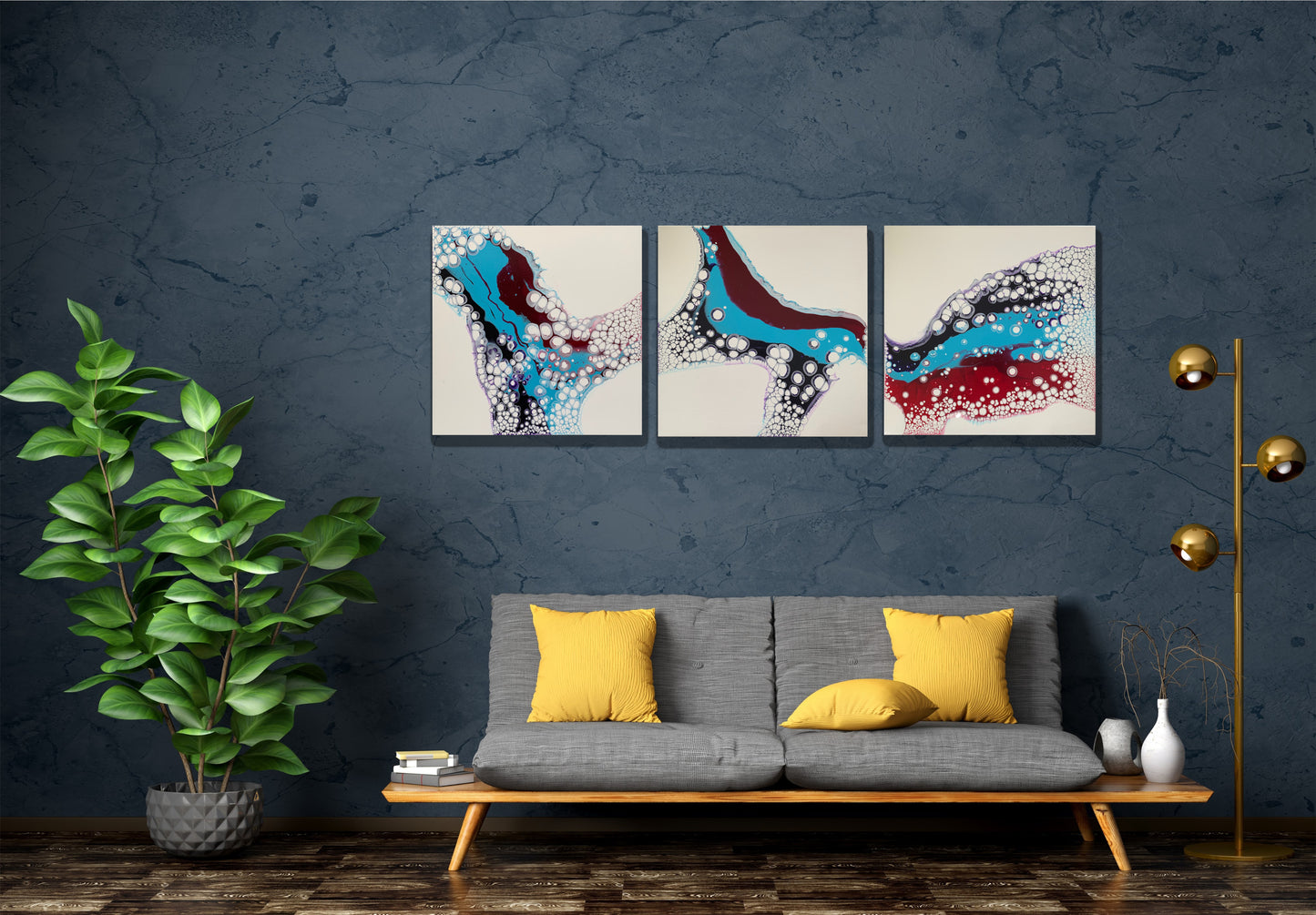 #3- 20x20x1.5 Acrylic on Canvas, pick up at store or free delivery in Fort Lauderdale, original painting, handmade by artist (owner). My name is Roger. Text or call at 954-816-0929 with any questions.