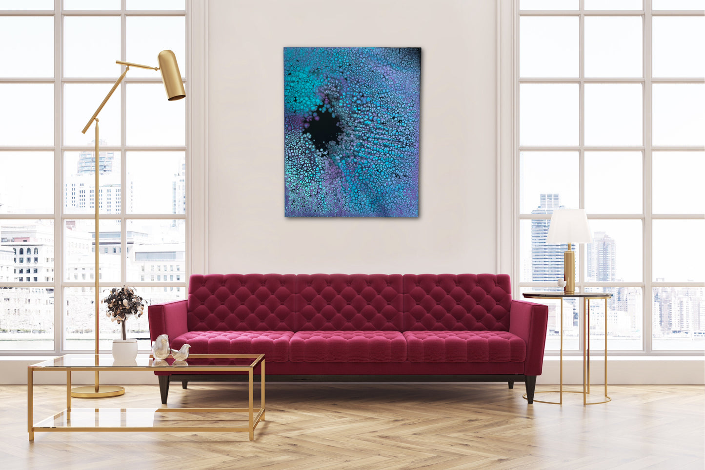 24x30x1.5 Acrylic on Canvas, pick up at store or free delivery in Fort Lauderdale, original painting, handmade by artist (owner).  My name is Roger. Text or call at 954-816-0929 with any questions.